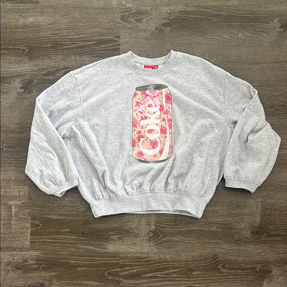 Coca Cola Pink Can Graphic Crewneck Sweater